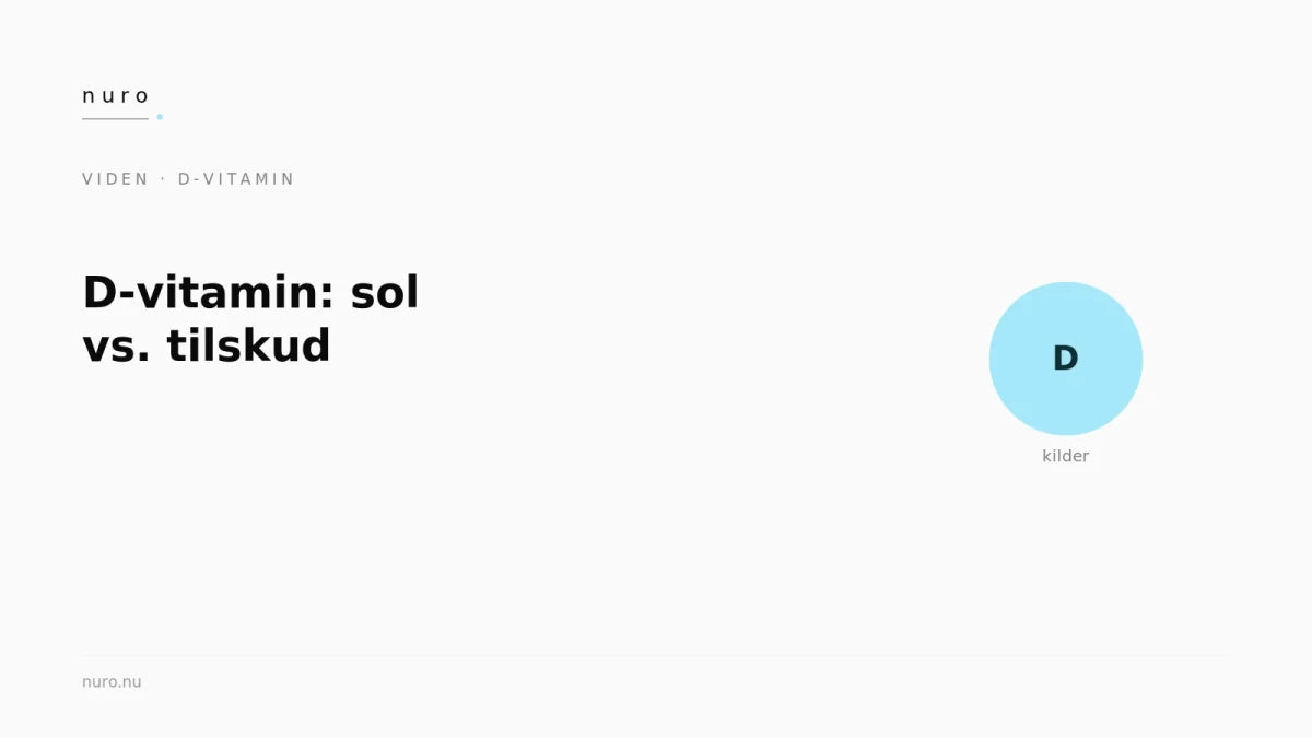 D-vitamin: sol vs. tilskud - Nuro