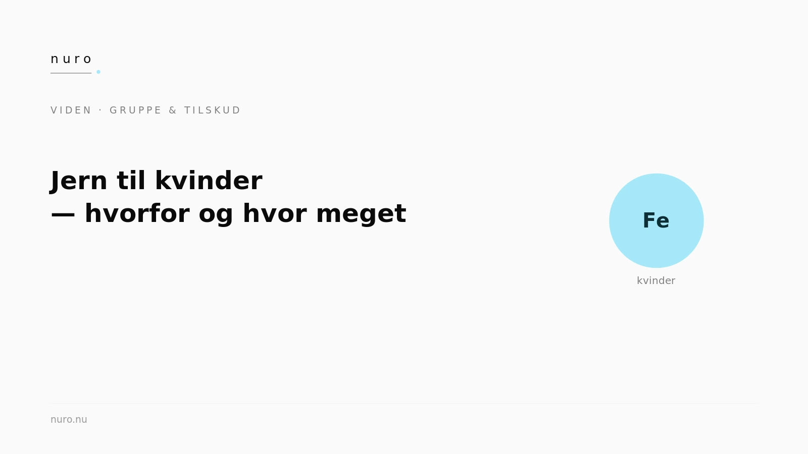 Jern til kvinder — Nuro Viden