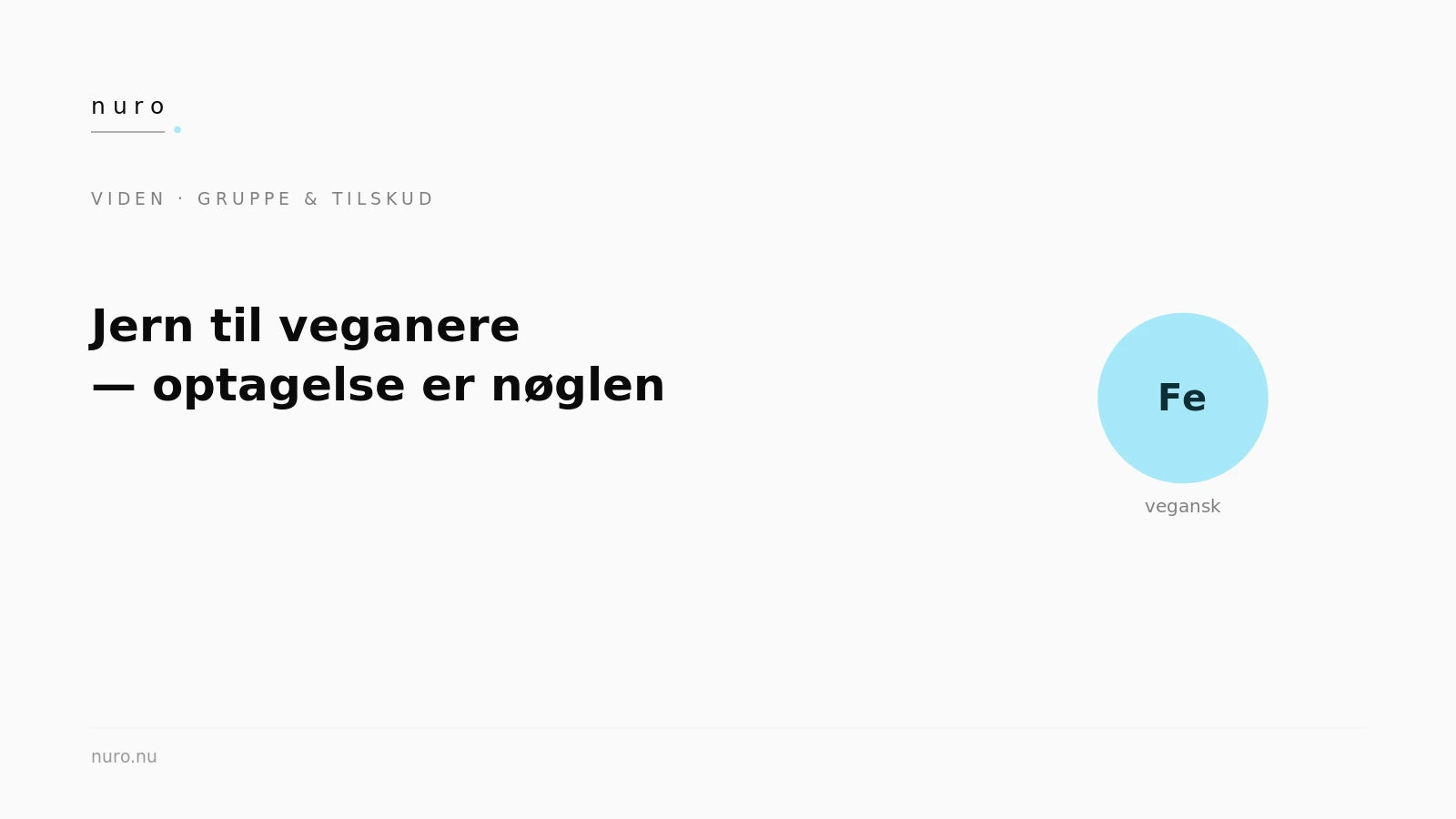 Jern til veganere — Nuro Viden