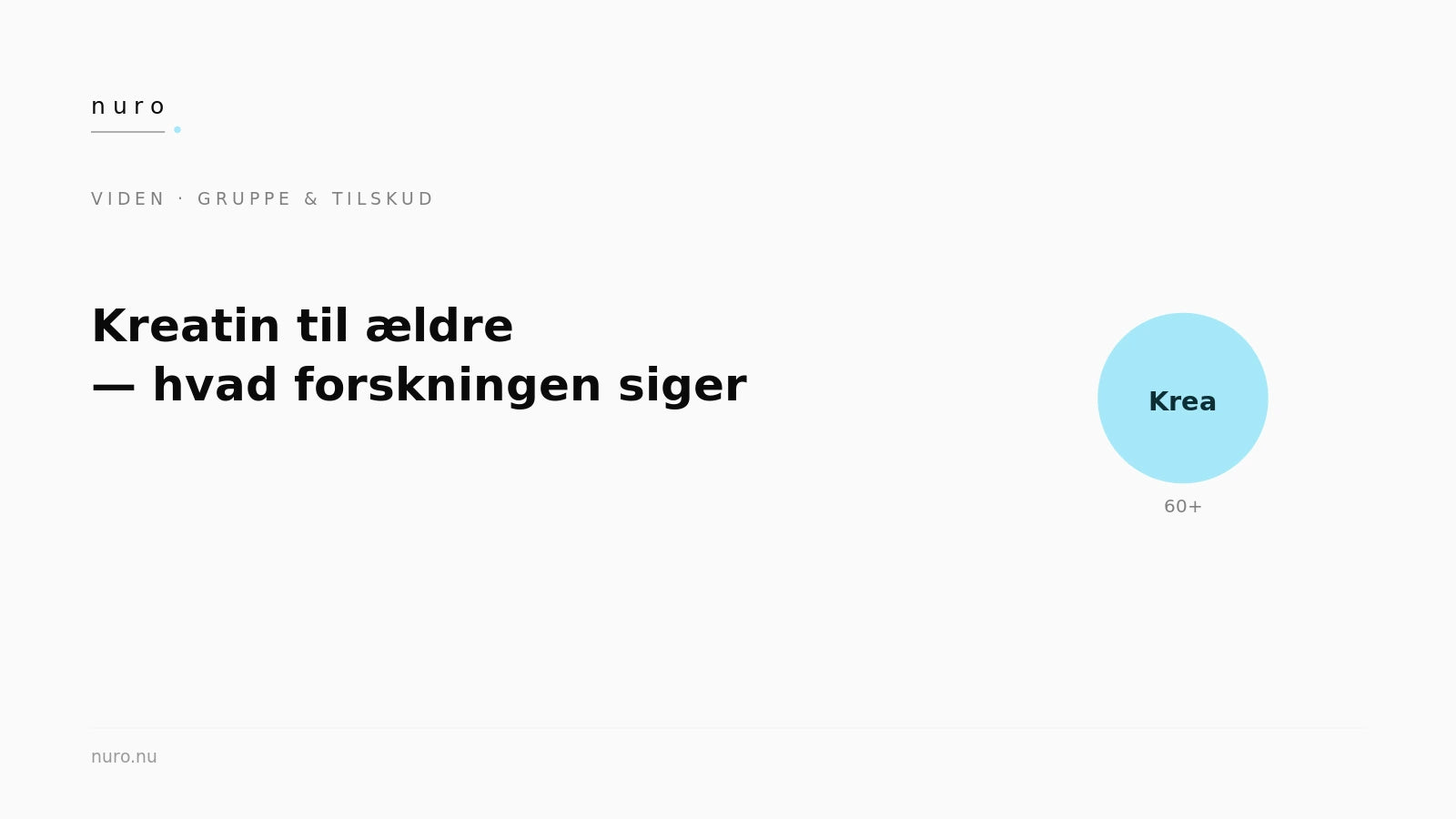 Kreatin til ældre — Nuro Viden