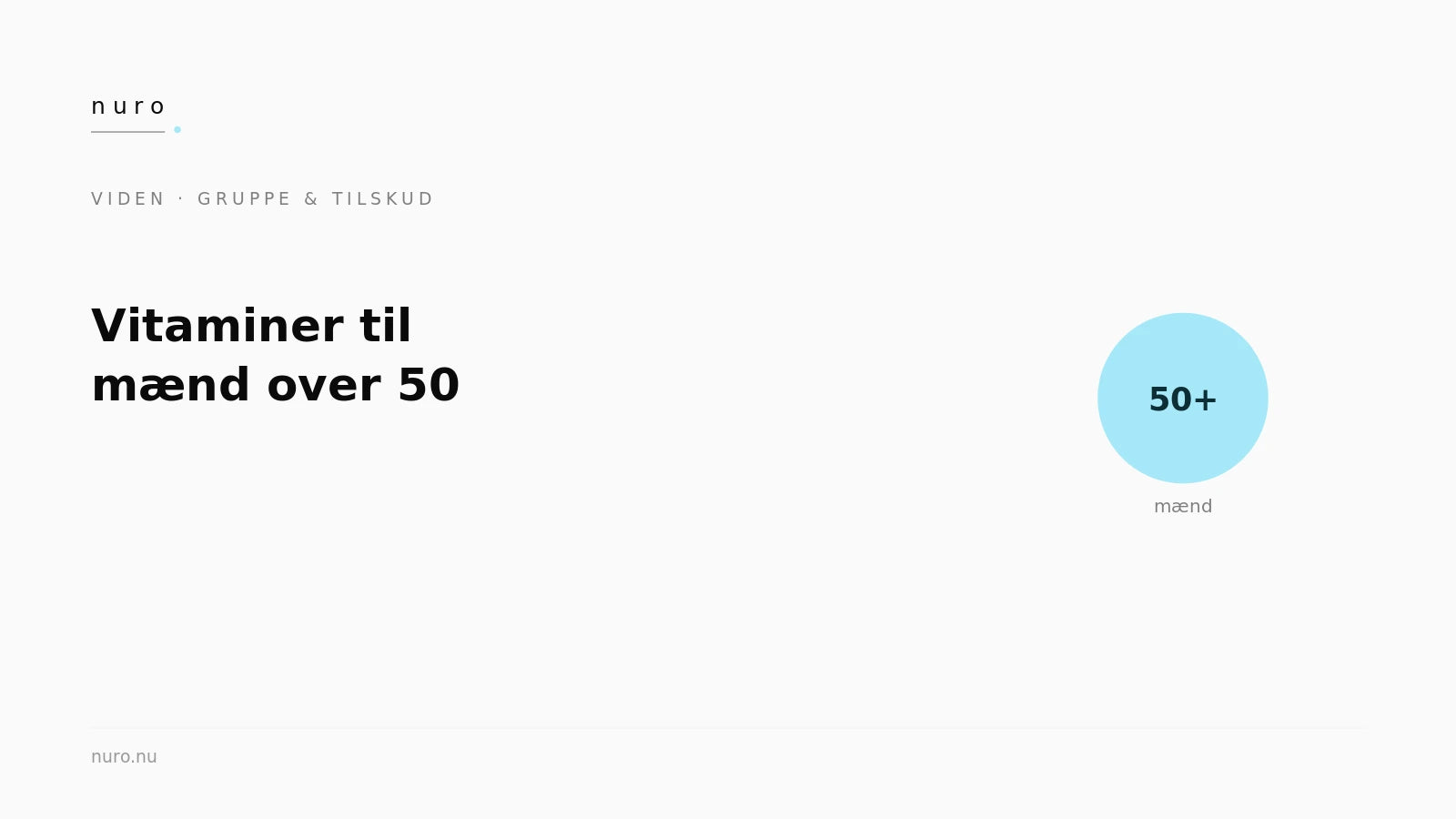 Vitaminer til mænd over 50 — Nuro Viden