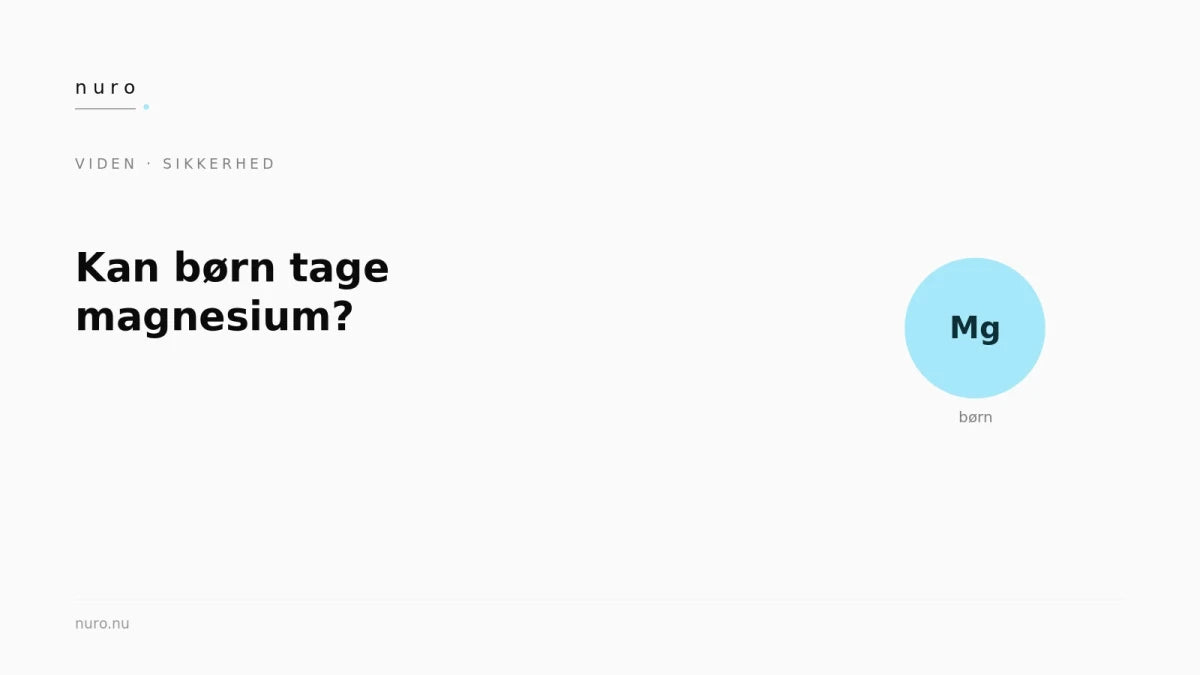 Kan børn tage magnesium? - Nuro