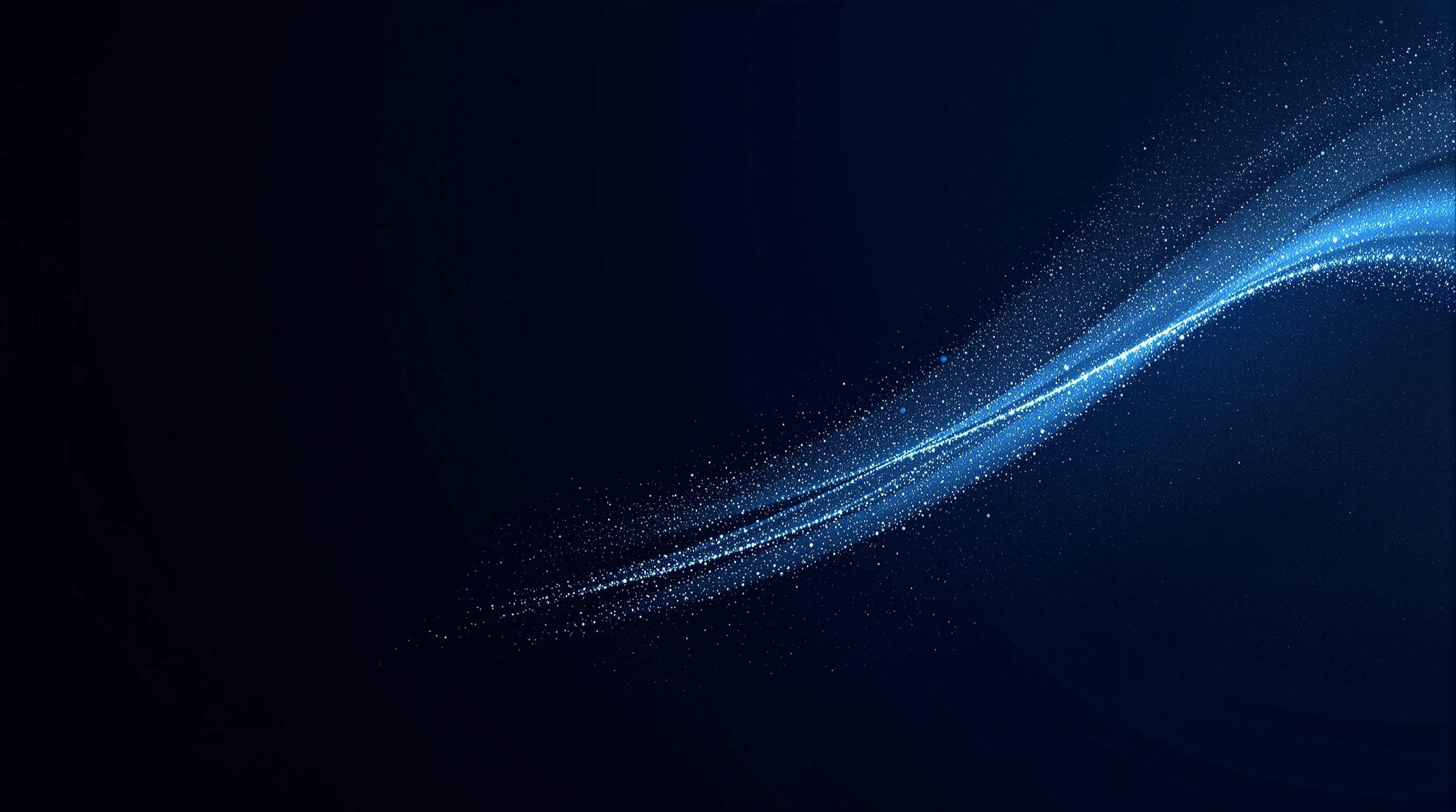 Blue wave of particles on a dark background