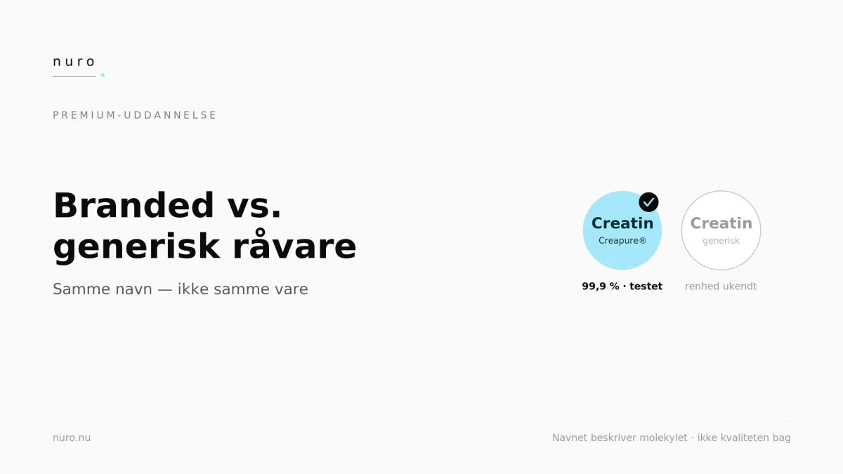 Branded vs. generisk råvare: derfor er der forskel bag samme navn - Nuro