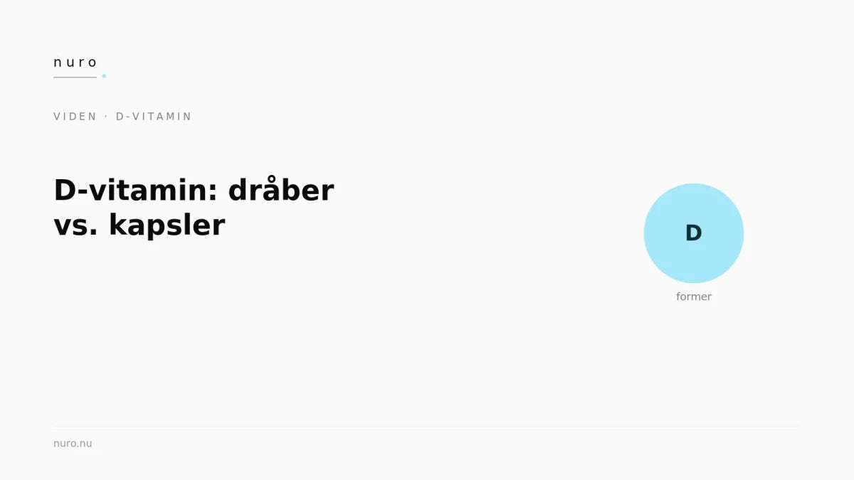 D-vitamin: dråber vs. kapsler - Nuro