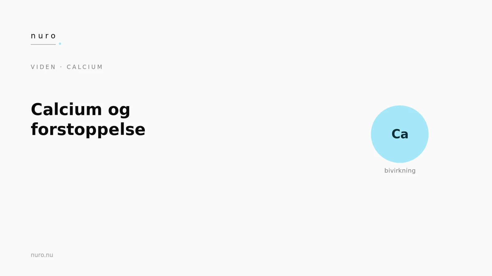 Calcium og forstoppelse — Nuro Viden