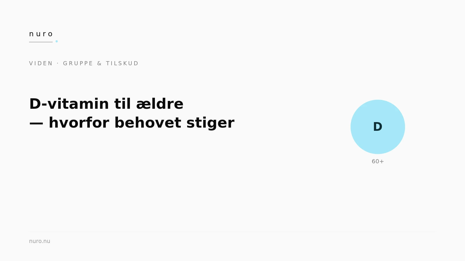 D-vitamin til ældre — Nuro Viden