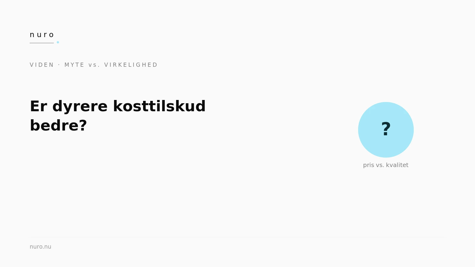 Er dyrere kosttilskud bedre — Nuro Viden