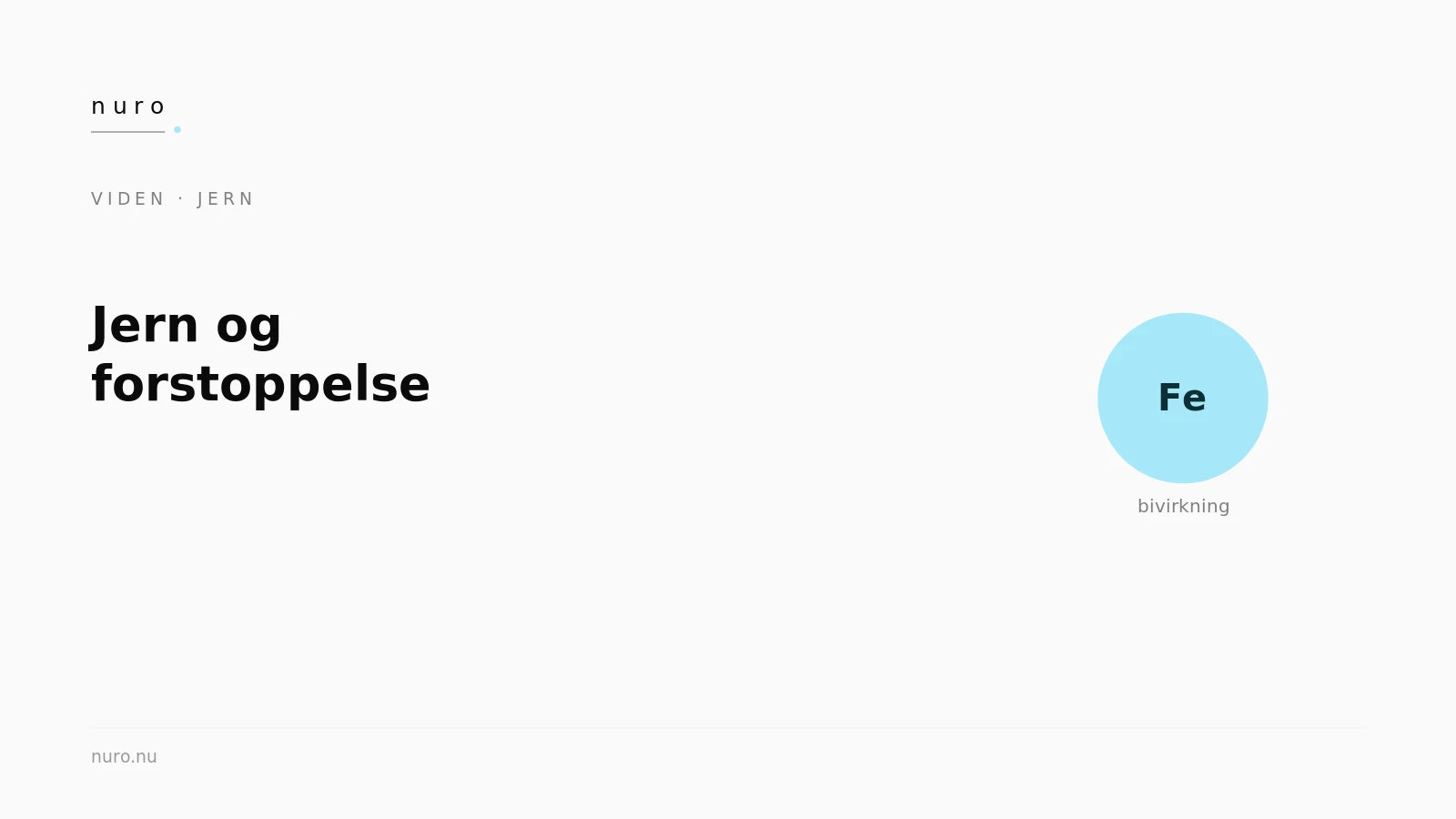 Jern og forstoppelse — Nuro Viden