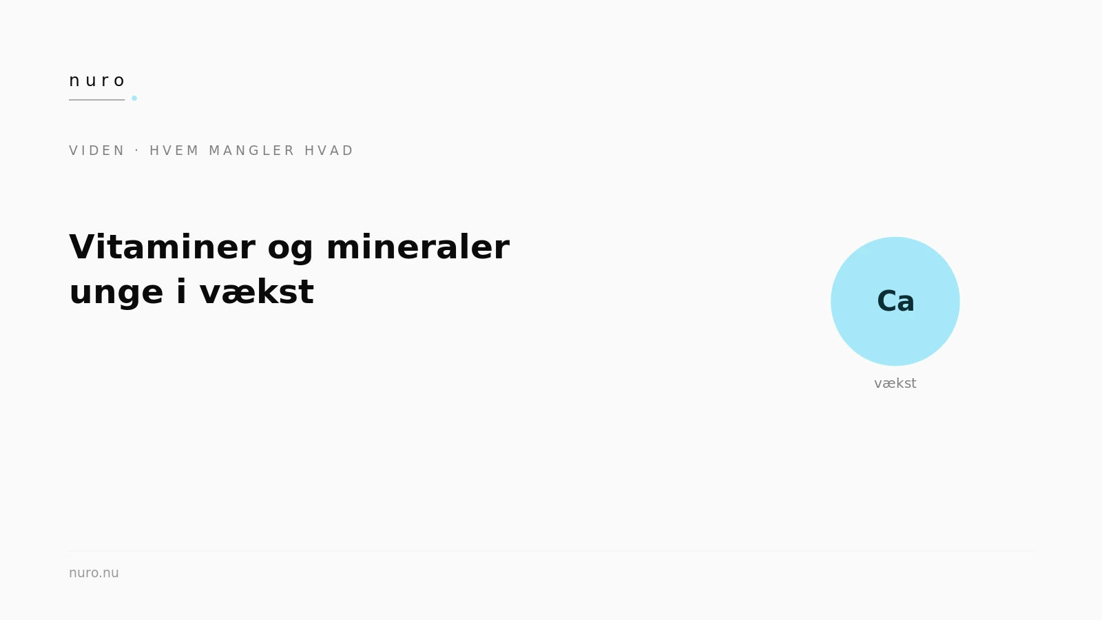Næringsstoffer unge — Nuro Viden
