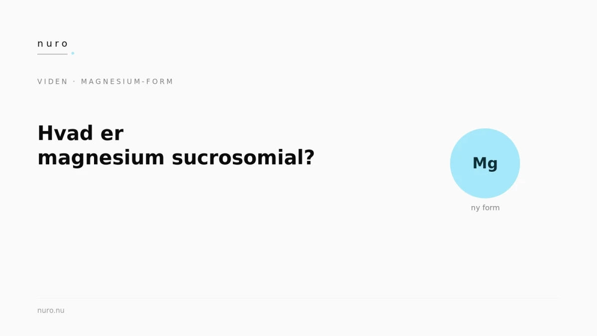 Hvad er magnesium sucrosomial? - Nuro