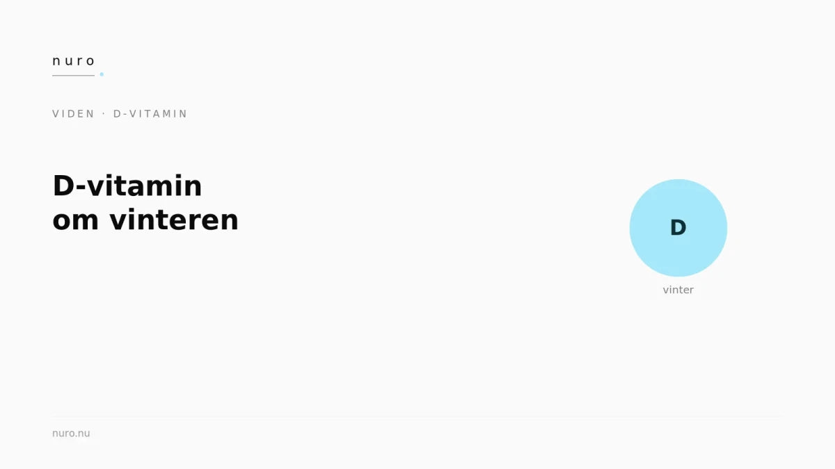 Hvorfor tage D-vitamin om vinteren? - Nuro