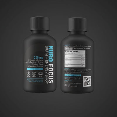 Nuro_focus video with blue color rising up the bottle